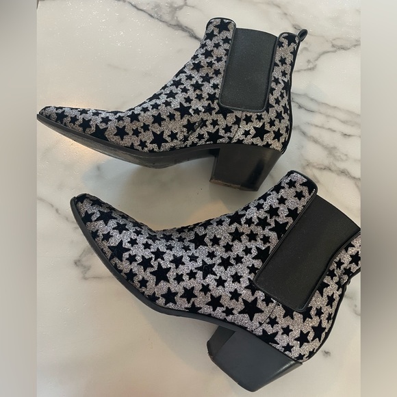 Saint Laurent Glitter Chelsea Ankle Boot - Picture 5 of 9